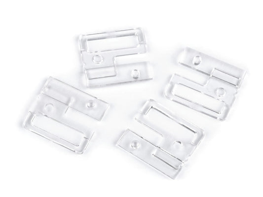 Zdjęcie z plastikowym zapięciem do kostiumów kąpielowych i biustonoszy, 30 mm – przezroczyste – dostępne online w Šarlotes audumi