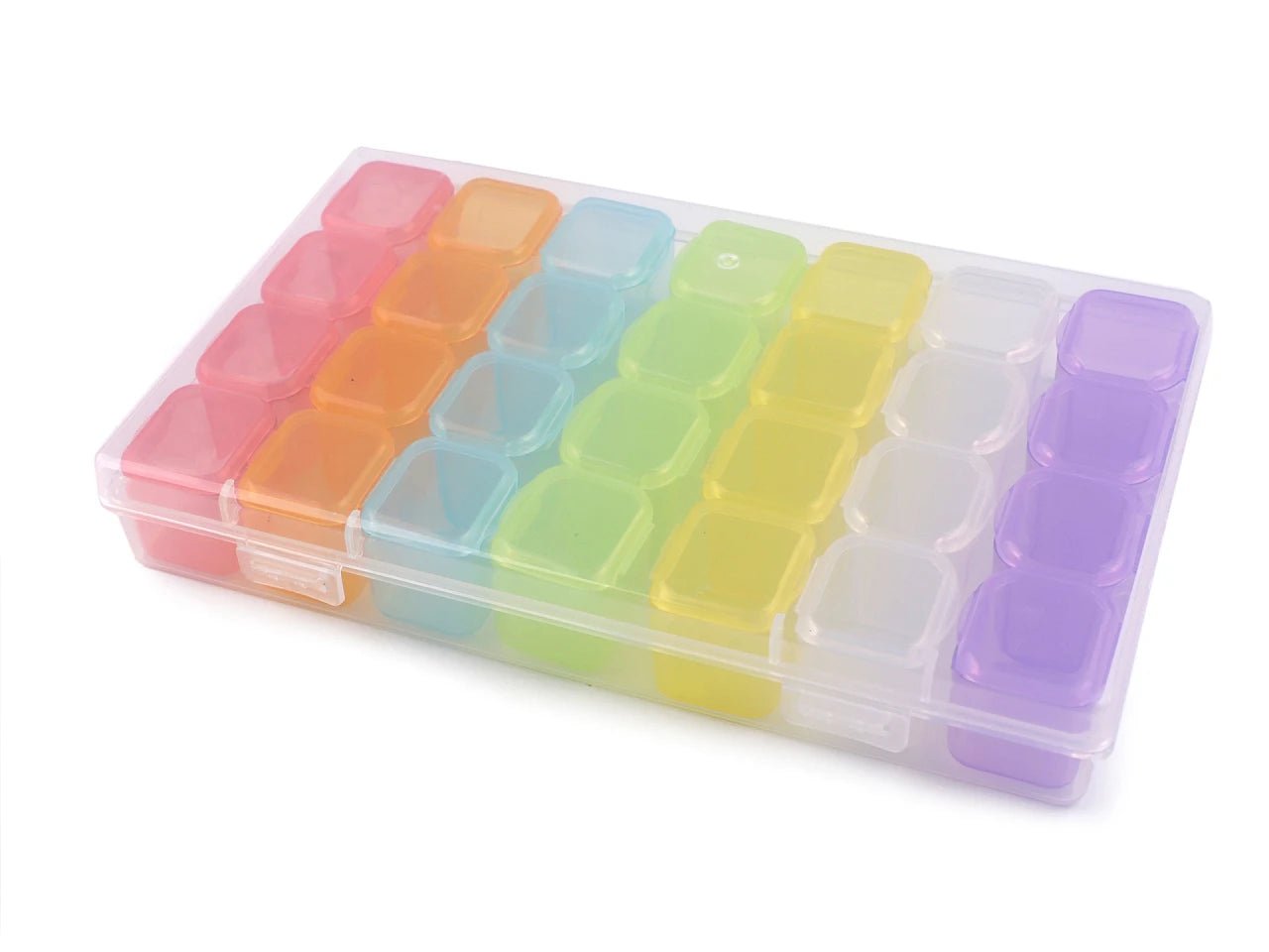 Attēls ar Plastmasas organizators ar 28 nodalījumiem – pieejams Šarlotes audumi