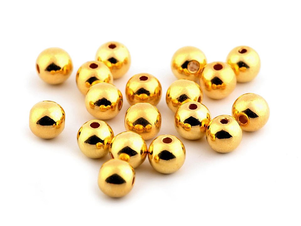 Plastic beads with metallic sheen Ø8 mm 20 g| assorted shades