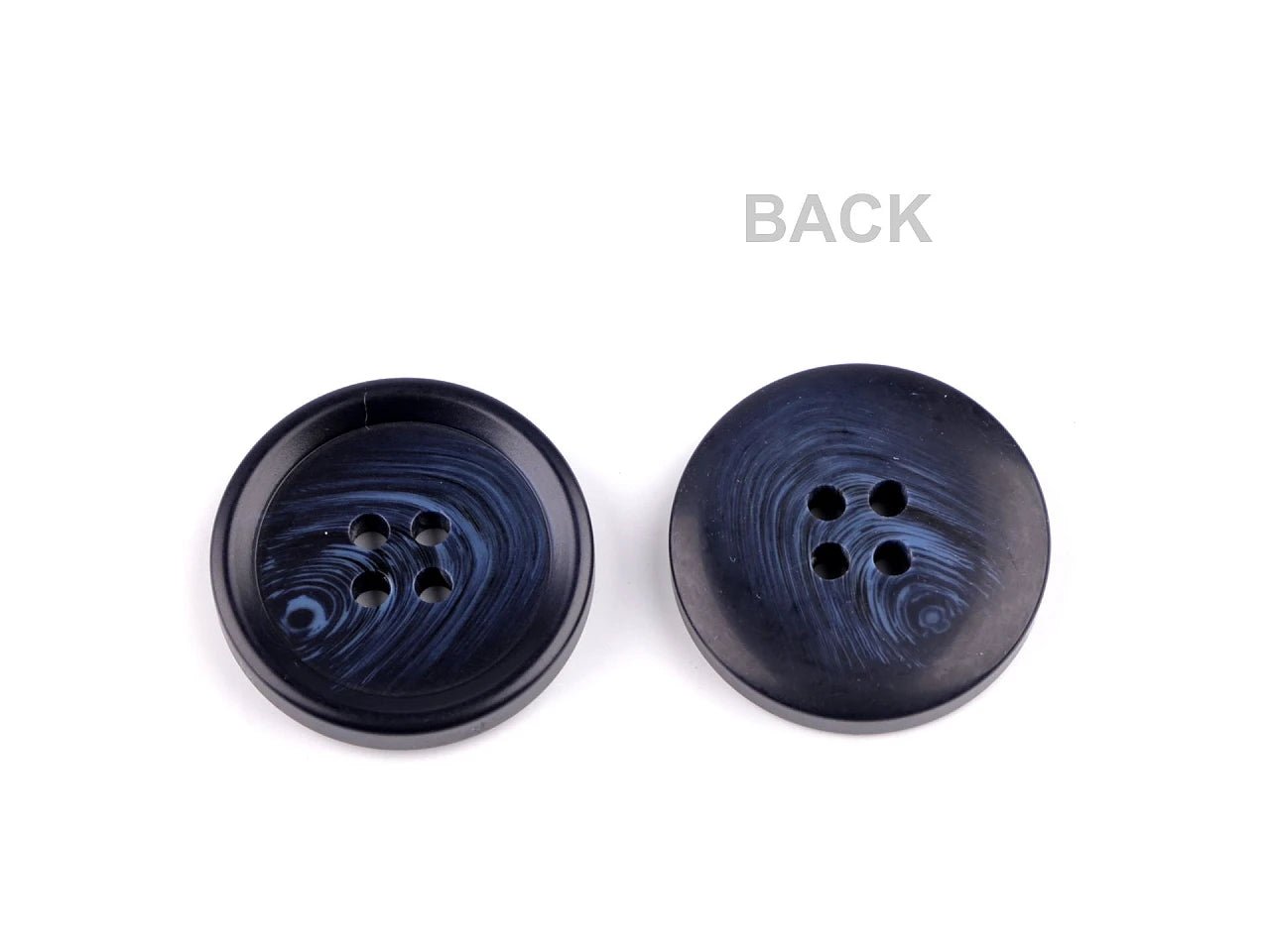 plastikowe guziki 15 mm - ciemnoniebieskie