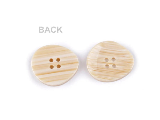 Plastic buttons 35 mm-beige