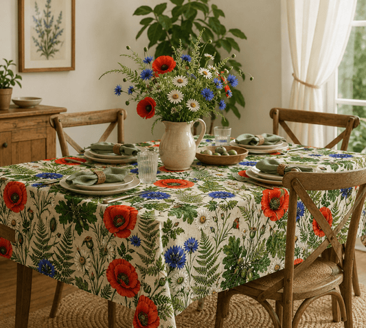 Image with Premium 100% cotton fabric - summer meadow 120 g/m² – available at Charlotte's Fabrics