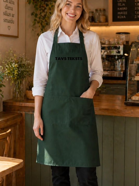 alt
Image of an apron with your text - dark green – available at Charlotte's Fabrics