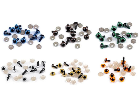 Toy eyes Ø10 mm - brown (5 pairs per pack)