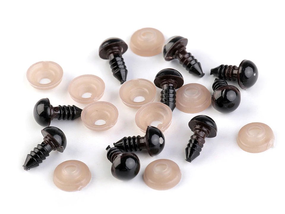 Toy eyes Ø12 mm - brown (pack of 5 pairs)