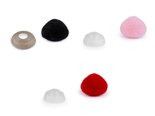 Toy nose 10x12 mm, black (5 pcs per pack)