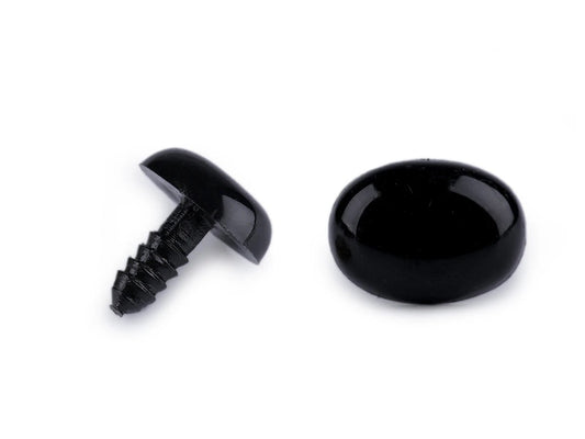 Toy nose/eyes 11 x 15 mm - black (pack of 5)
