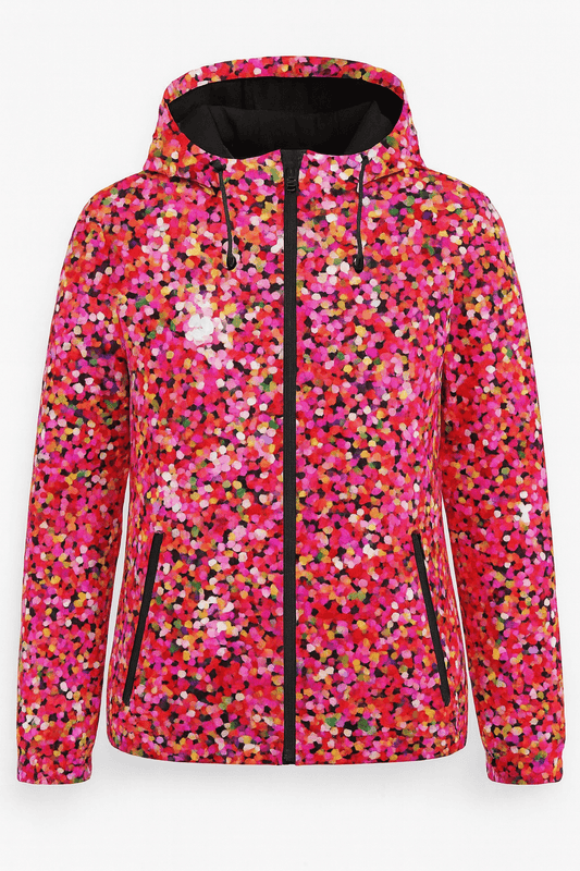Softshell fabric with elastane - confetti 310 g/m²