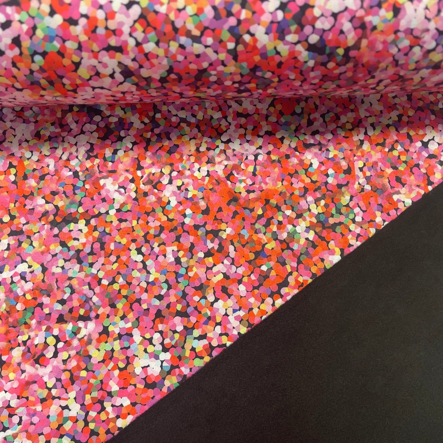 Softshell fabric with elastane - pink pattern 310 g/m²
