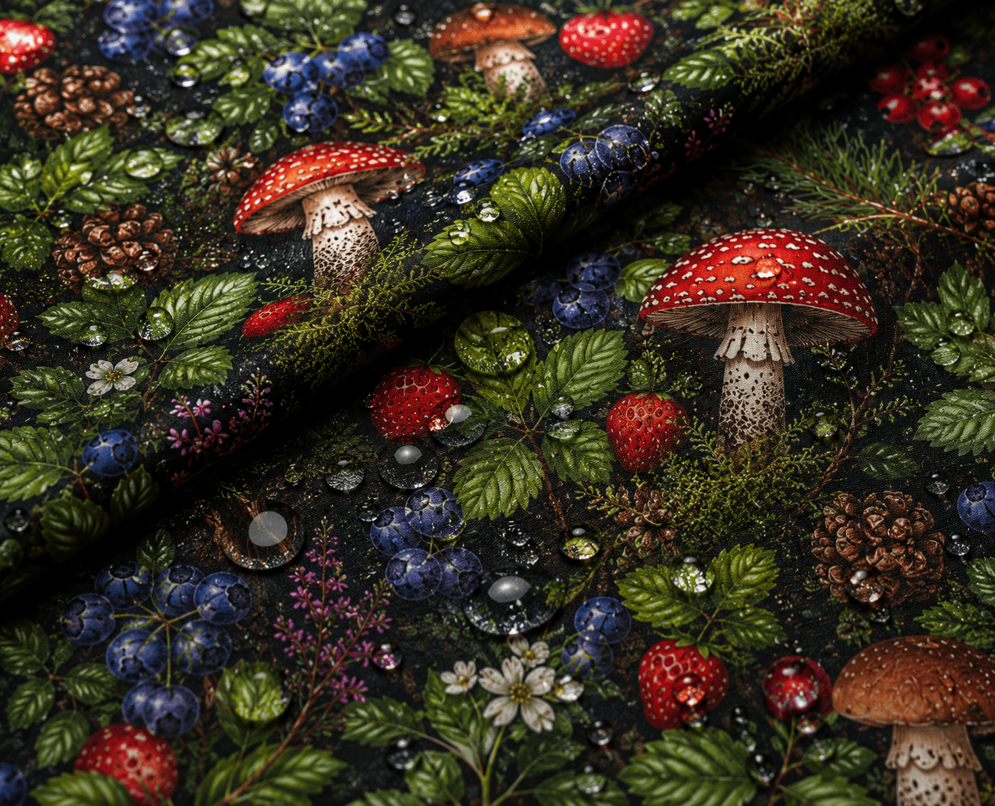 Softshell fabric - forest bounty available online at Šarlotes audumi