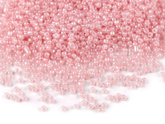 Stikla seed beads 15/0 | 1.5 mm 50 g| Pearlescent effect|various colors