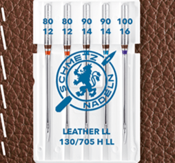 Sewing machine needles for leather SCHMETZ LEATHER - No. 80/90/100 (5 pcs.)