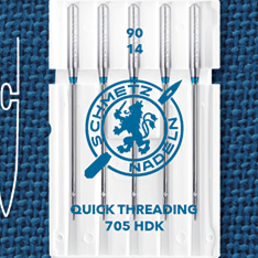 alt
Sewing machine needles for quick thread threading SCHMETZ QUICK THREADING - No. 90 (5 pcs.)