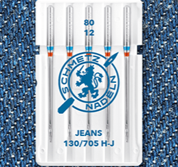 SCHMETZ JEANS sewing machine needles for denim - No. 80 (5 pcs.)