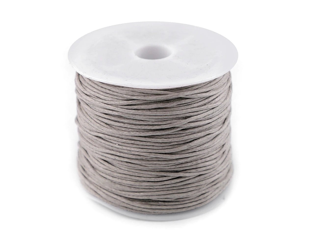 waxed cotton cord Ø 0.8 mm - light gray (25 m roll)