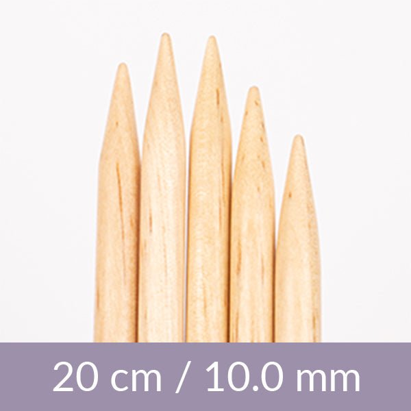Image of DROPS Basic sock knitting needles – birch, 20 cm | 5.5–12.0 mm – available at Šarlotes audumi