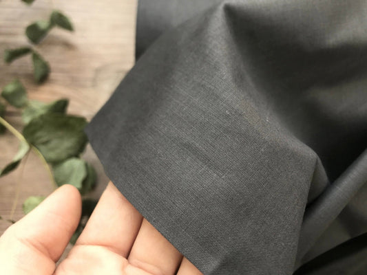 100% Cotton fabric - gray-green 220cm 146 g/m²