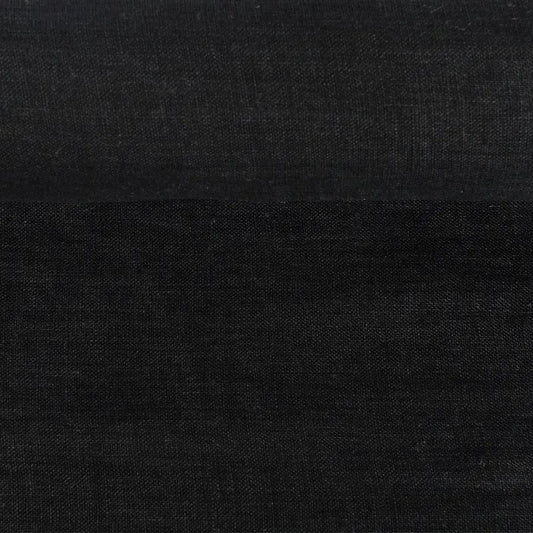 100% softened linen-charcoal black 205 g/m²