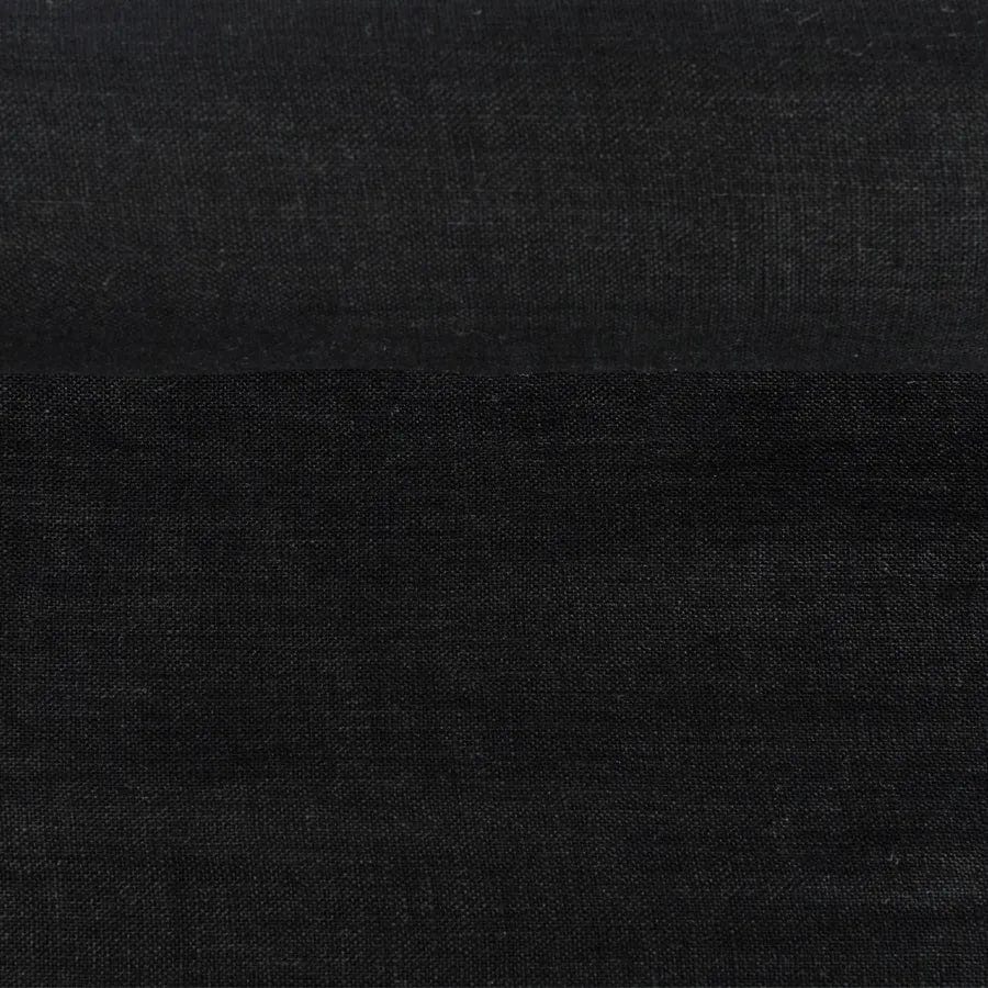 100% softened linen-charcoal black 205 g/m²