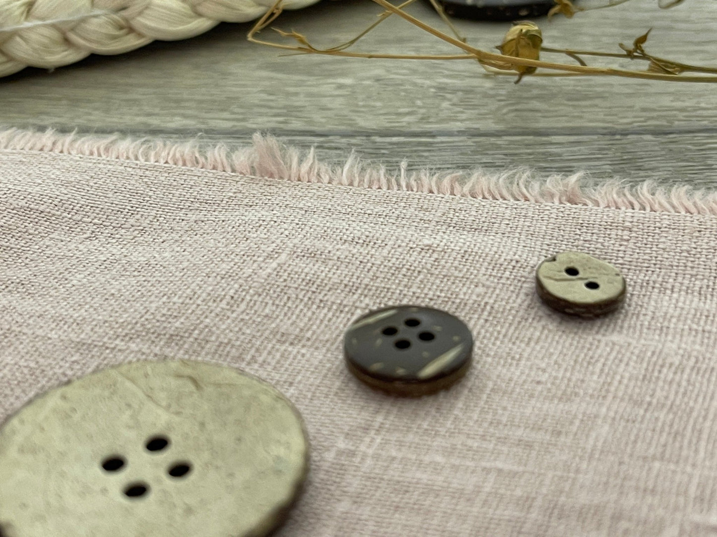 100% Softened linen-powder pink 185 g/m²