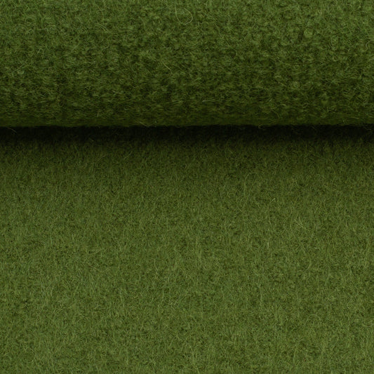 100% Wool fabric-warm green 385 g/m²