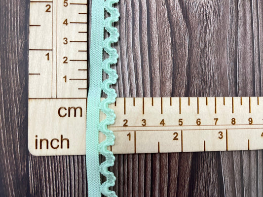 Mint lace elastic - 1.6 cm