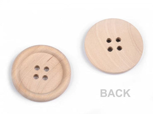 Wooden buttons 30 mm