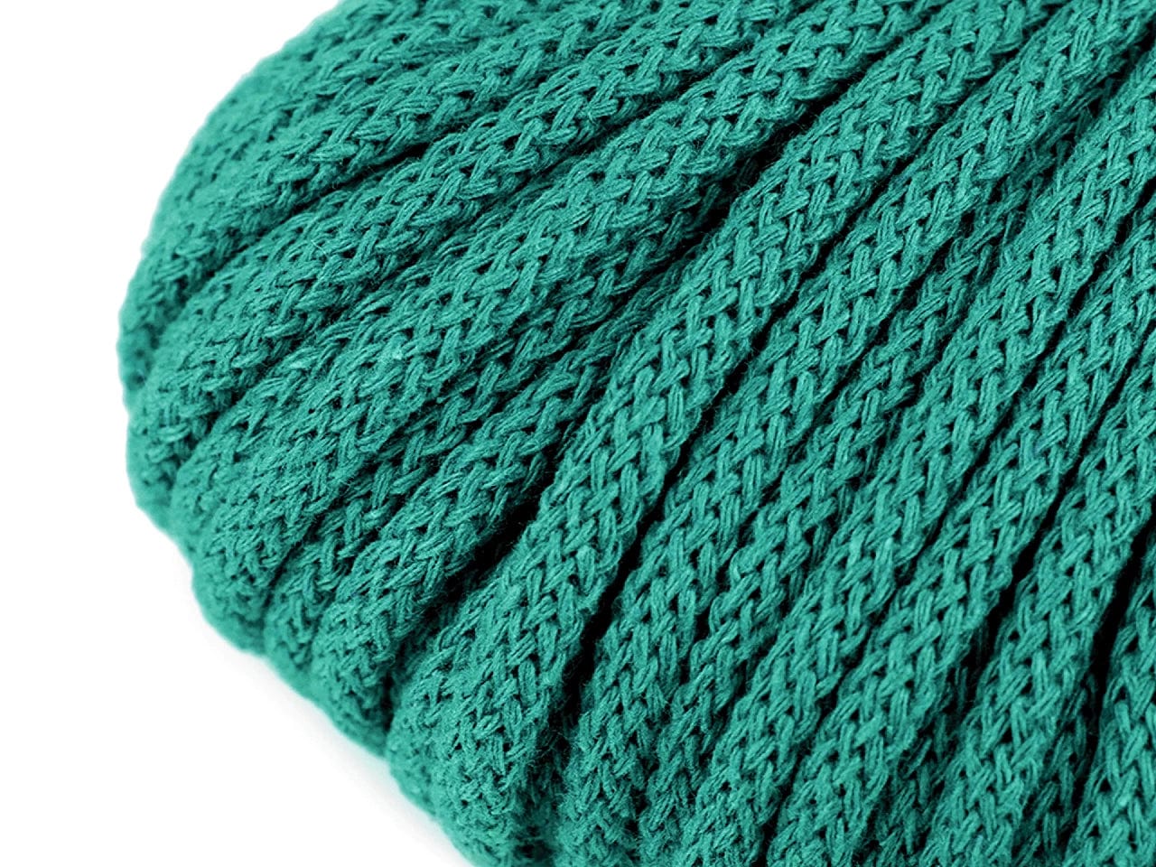 Cotton cord 5mm (10 m pack) - turquoise green