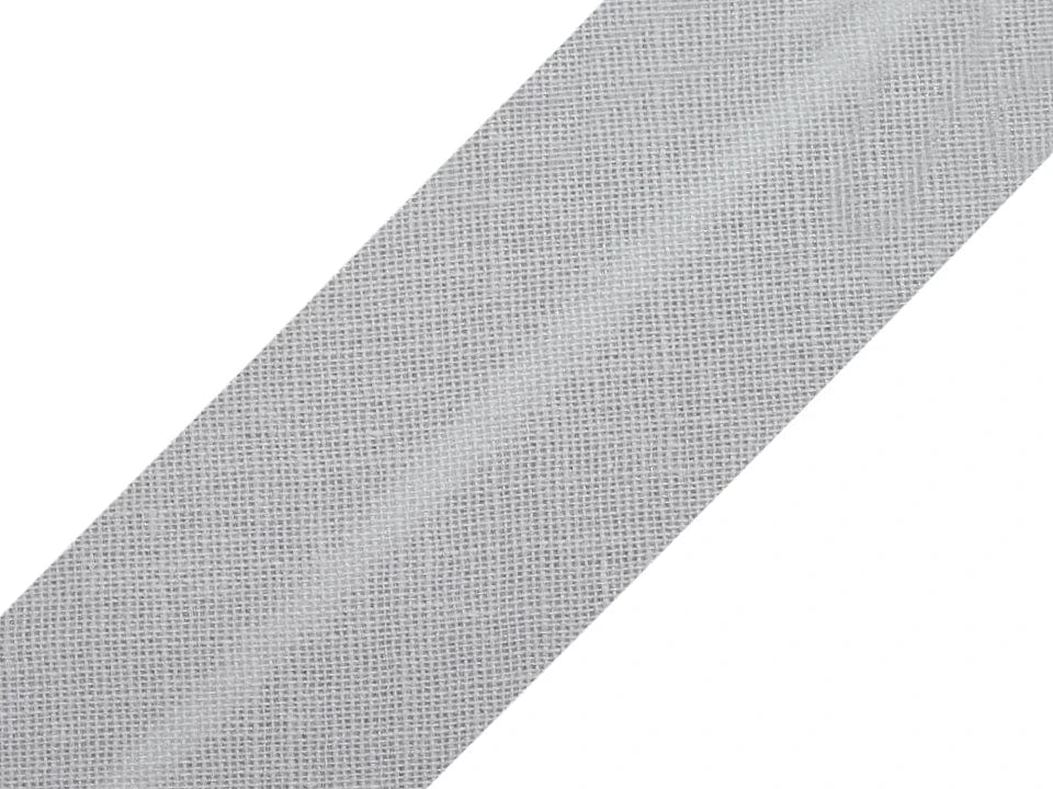 Cotton bias tape 30 mm-light grey