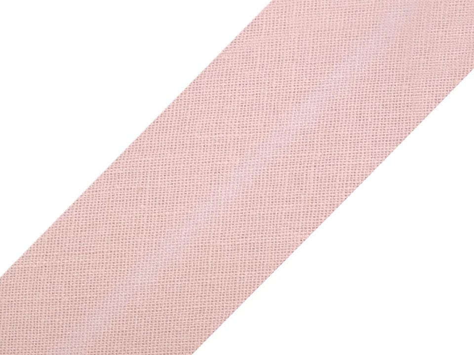 Cotton bias binding tape 30 mm-powder pink
