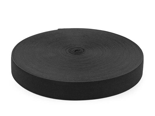 Flat elastic band-2.5 cm black