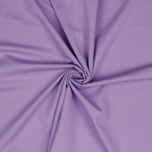 Thin cotton jersey - lavender 215 g/m²