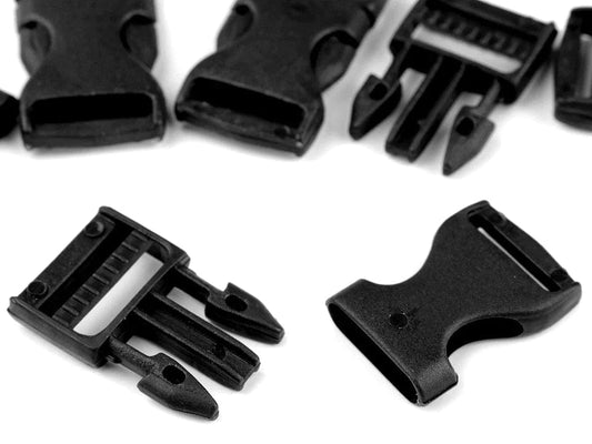 Plastic buckle connector 20 mm - white (5 pcs.)