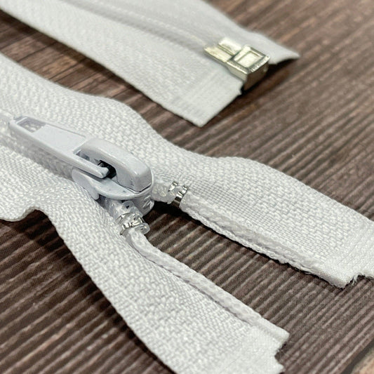 White zipper opening