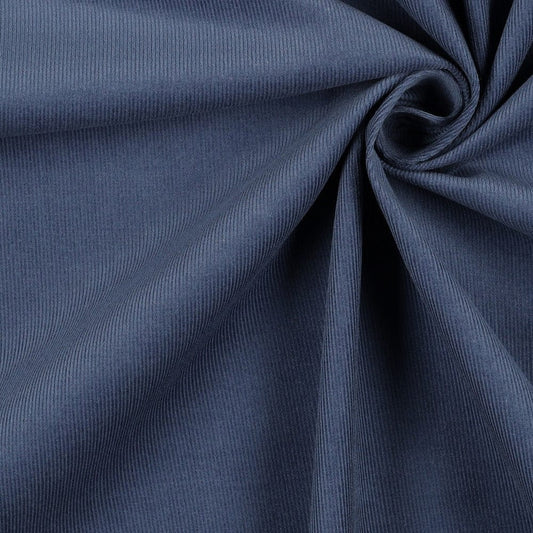 Fine cotton corduroy-smoky blue 145 g/m²