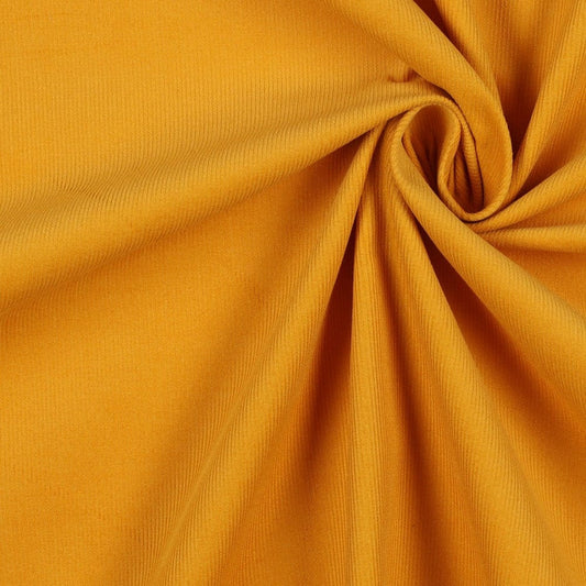 Fine cotton corduroy, honey yellow 145 g/m²