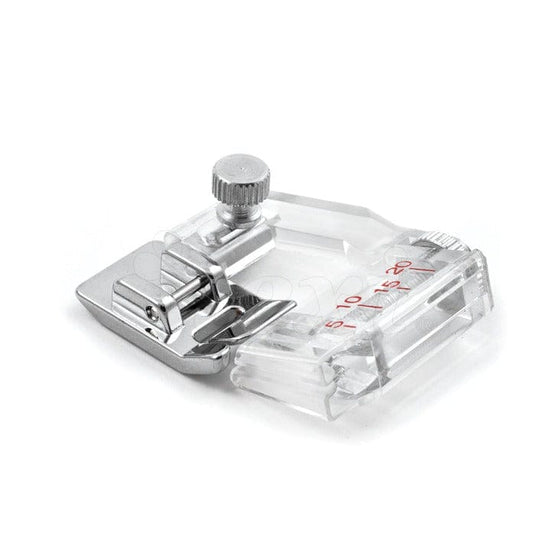Sewing machine presser foot for sewing on bias tape