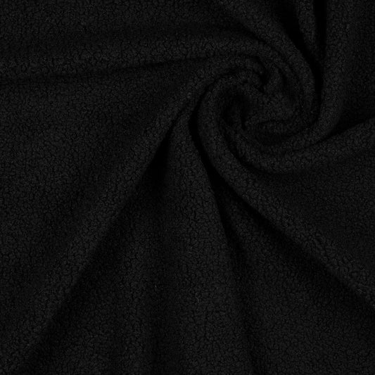Black teddy fabric 270 g/m²