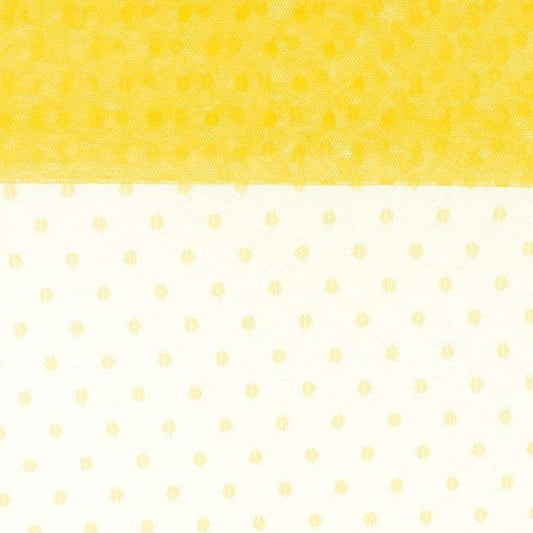 Yellow tulle with pom-poms