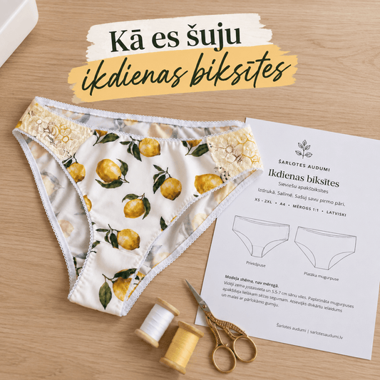 Jak szyję swoje codzienne majtki – wygodne, miękkie i dokładnie takie, jakich chcę - Šarlotes audumi