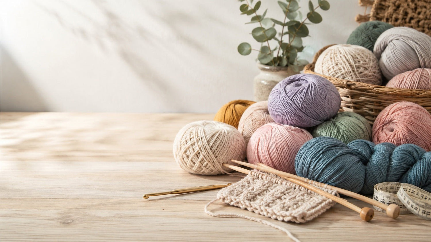 Yarn for knitting and crocheting for various craft projects