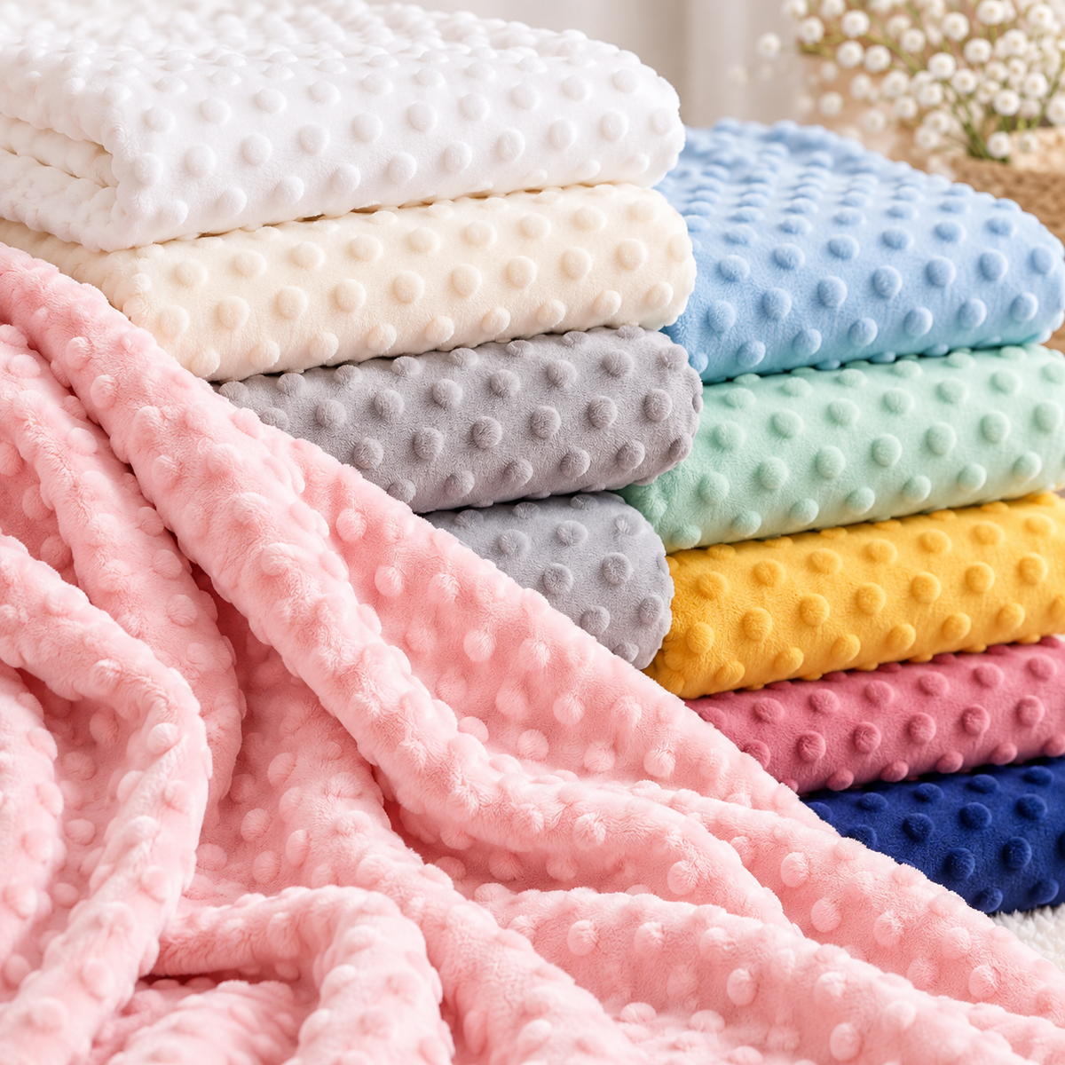 Minky fleece - tkaniny Charlotte