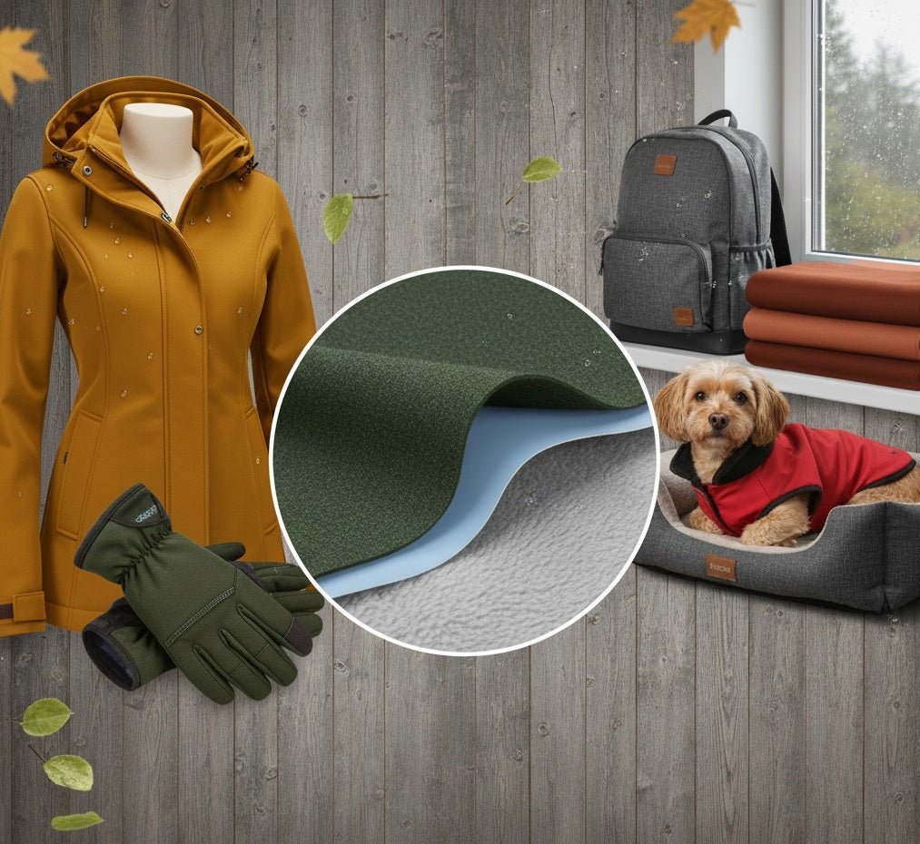 Tkanina softshell z nadrukiem - Šarlotes audumi