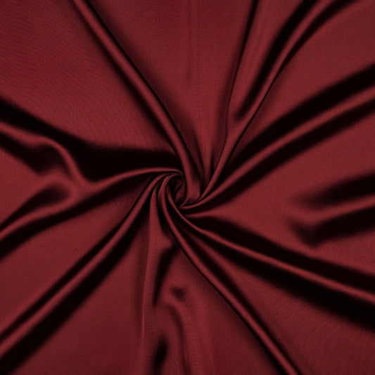 Satyna z elastanem – bordowa