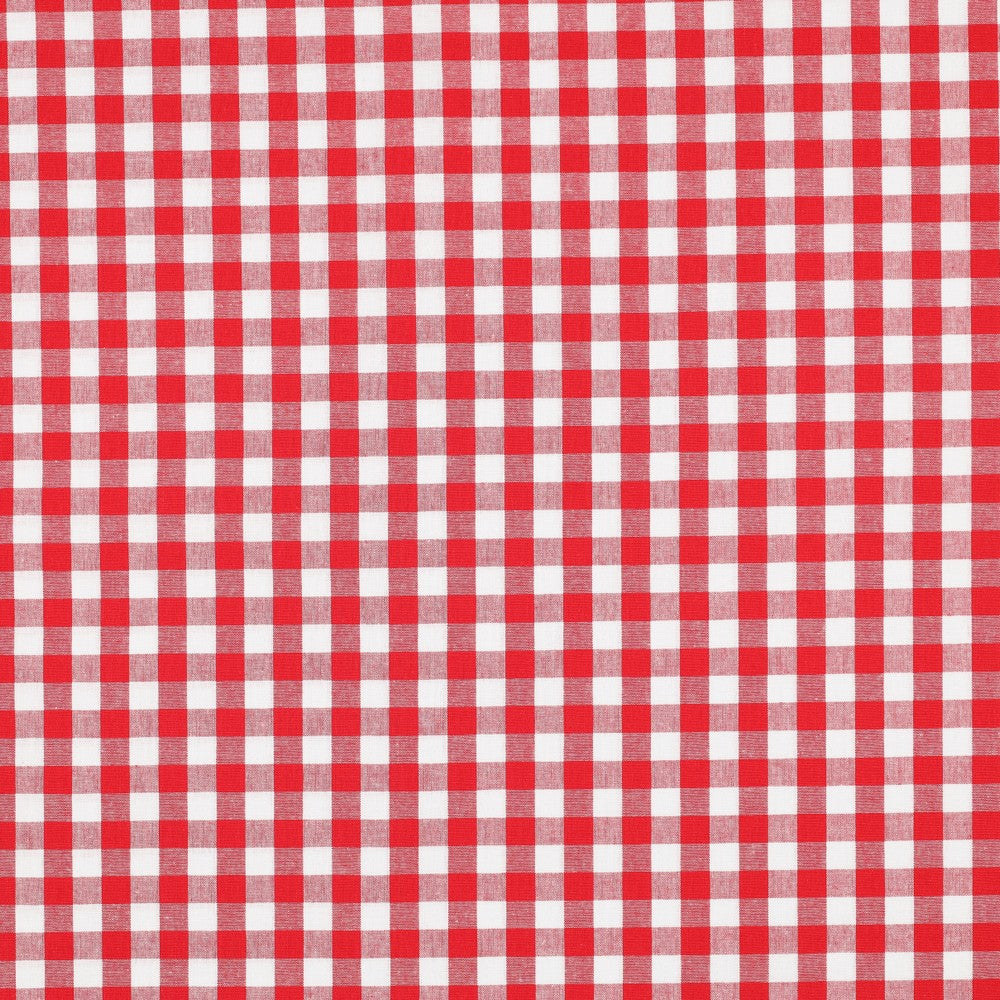 Premium 100% cotton fabric - red plaid 110 g/m²