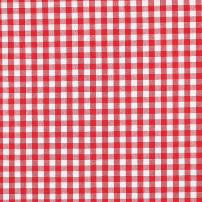 Premium 100% cotton fabric - red plaid 110 g/m²