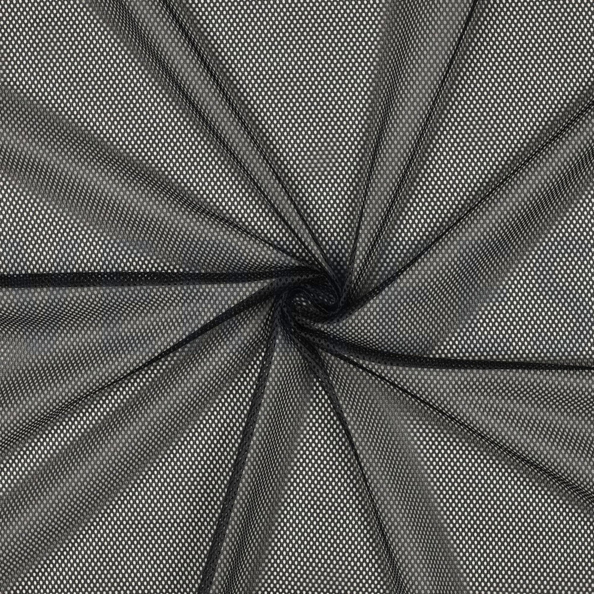 Mesh fabric, black