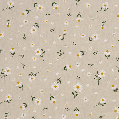 Kanvas audums-margrietiņas 200 g/m²