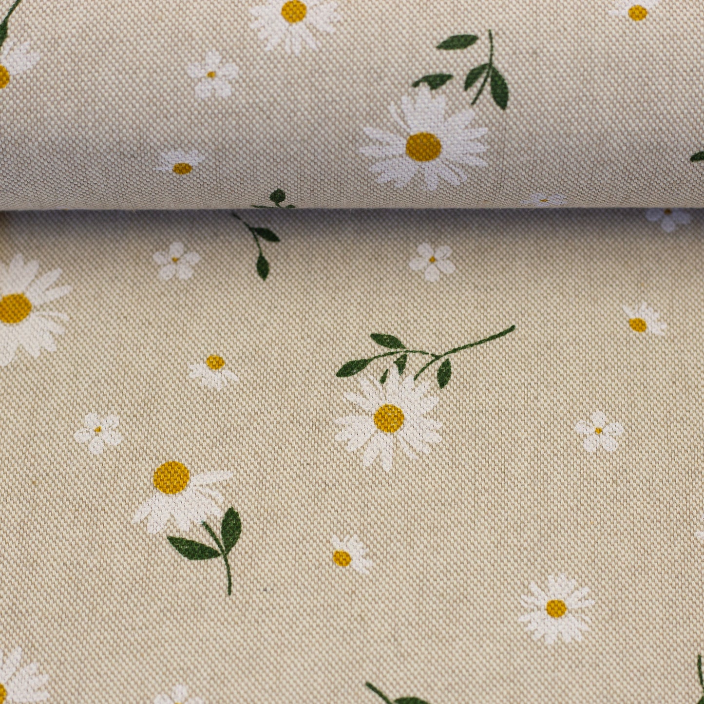 Kanvas audums-margrietiņas 200 g/m²