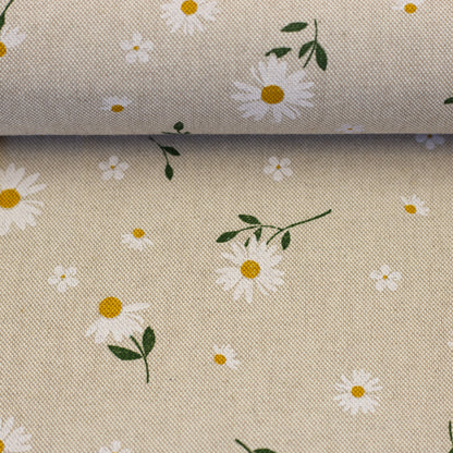 Kanvas audums-margrietiņas 200 g/m²